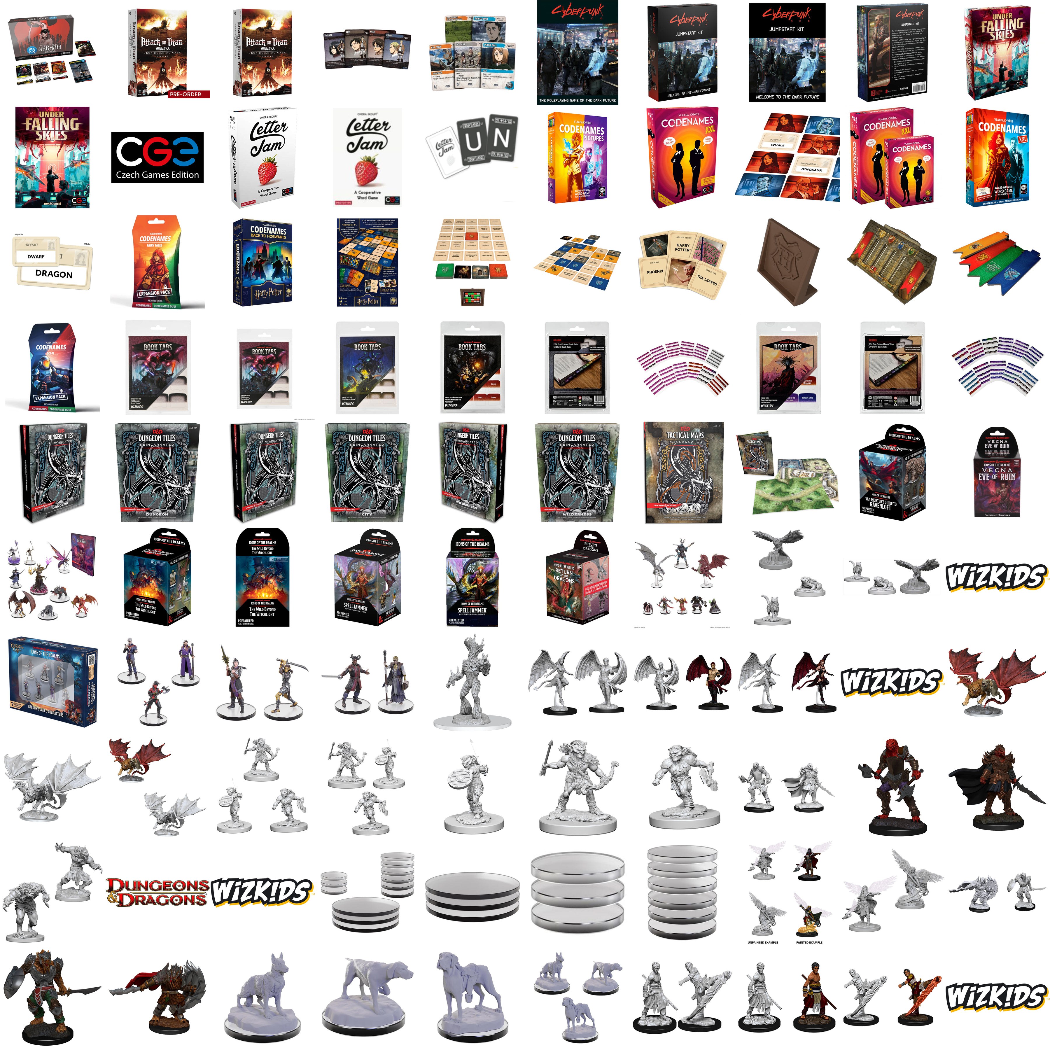 WizKids Deep Cuts Unpainted Miniatures Familiars