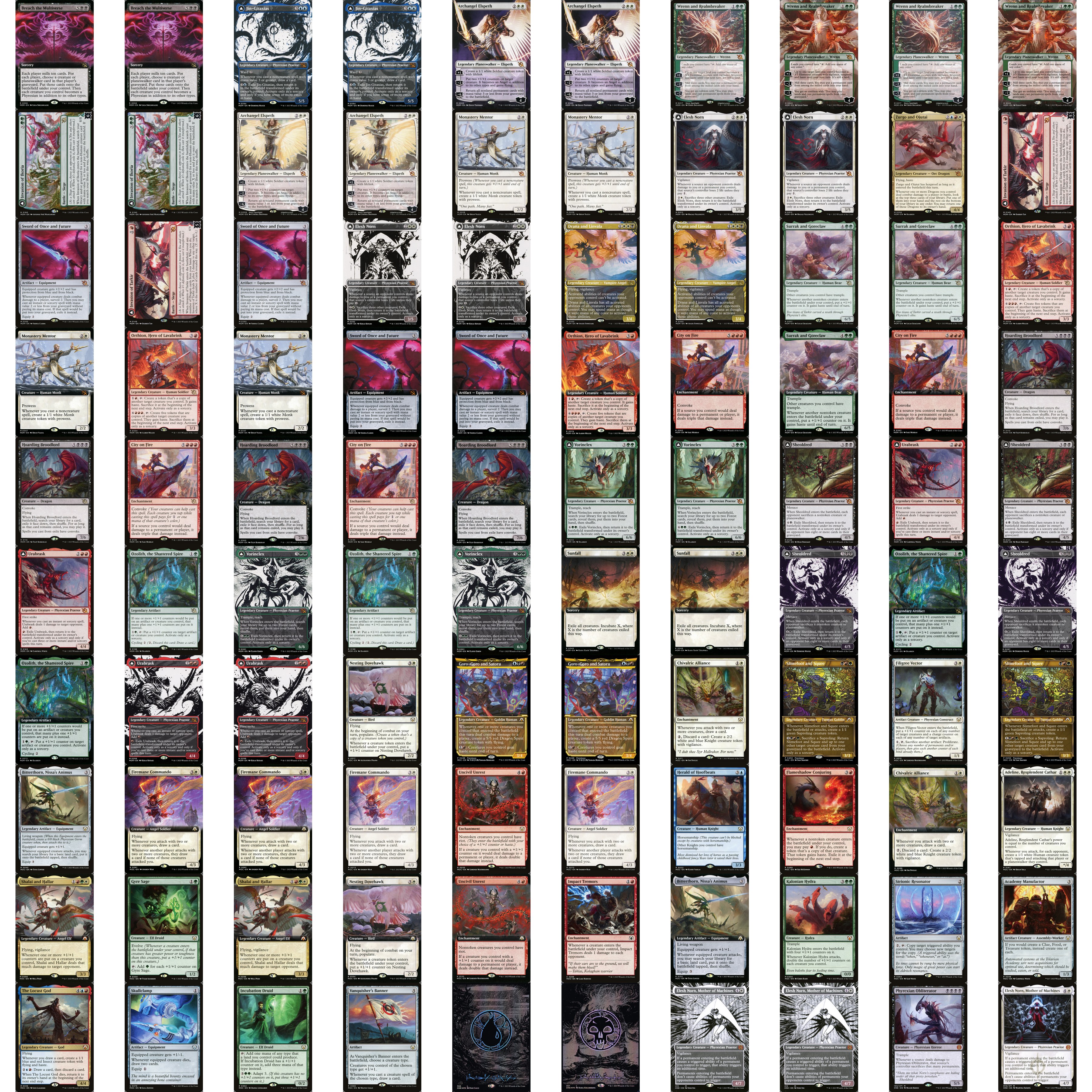 FOIL Island (Phyrexian) - Full Art (Oil Slick Raised Foil) (ONE-366) - Phyrexia: All Will Be One - Magic The Gathering